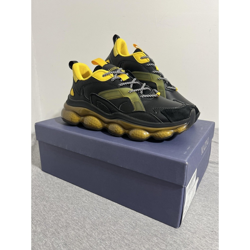 Mazino Shoes Mens Size 8 Black Yellow Eclipse Chunky‎ Dad Sneakers Eclipse-000